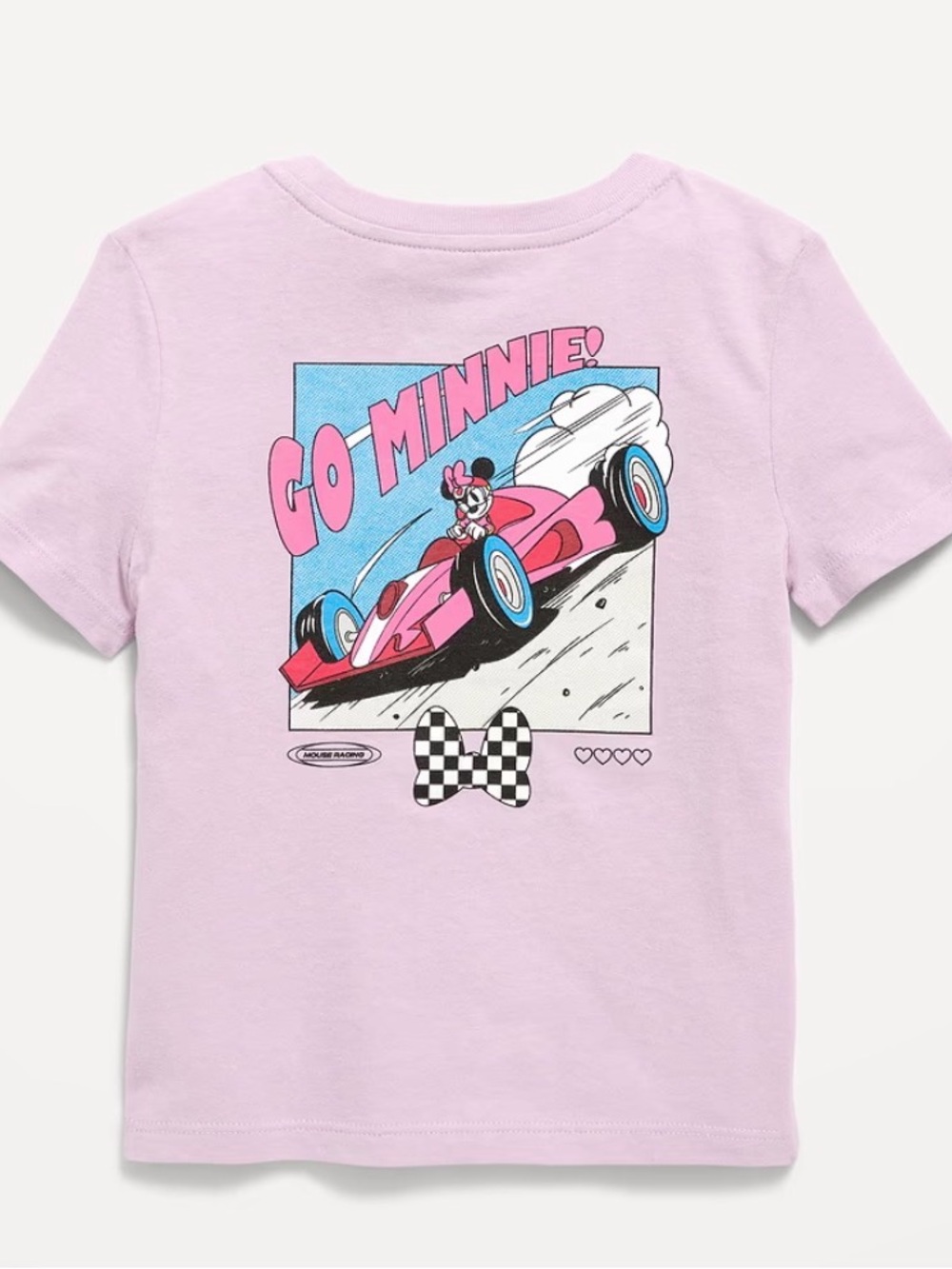 Disney Pink Minnie Mouse 'Go Minnie' Racing Graphic Tee